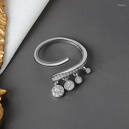 Anéis de cluster verão praia férias junta tassel redondo para mulheres meninas anel de dedo ajustável charme jóias presentes por atacado