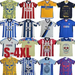 23 24 Liga MX Club Tigres Futbol Formaları 2023 2024 Ölü Atlas FC Naul Amerika Tijuana Günü Tijuana Cruz Azul Guadalajara Xolos Unam Leon Chivas Futbol Gömlek Üniformaları