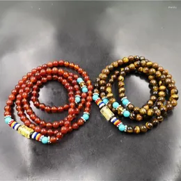 ストランド6mm 108 PCS Red Agate Braceter Tiger Eye 'Stone