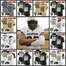 2023 Colorado Buffaloes College Football Jersey Shedeur Sanders Sy'Veon Wilkerson Dylan Edwards Travis Hunter Anthony Hankerson Xavier Weaver Jimmy Weaver Horn Jr.