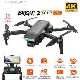 DRONES SG107 PRO MINI MINI DRONE WIFI PROFESIONAL 4K HDデュアルカメラFPV Quadcopter光フロージェスチャーコントロールRC Dronfor Q231108