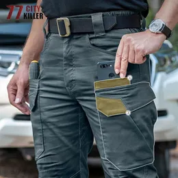 77City Killer Тактические брюки Мужчины IX11 Карго Военные эластичные бегуны Мужские качественные мужские брюки с несколькими карманами SWAT Мужские брюки 2009265y