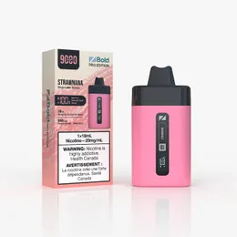 Zlab Zpods Zbold Pro 9000puffs Caneta Vape descartável 50mg Nic Salt Mesh Coil Ecig