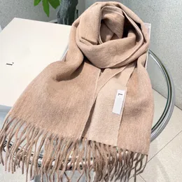Top Quality luxury scarf for women mens 100% cashmere scarf embroidered shawl with dual color autumn and winter minimalist warmth with box
