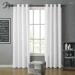 Curtain Modern White Blackout Curtains For Living Room Blinds Windows Balcony Doorway Hall Drape Elegant Long Tende Cortinas