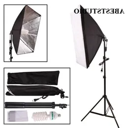 Freeshipping Abeststudio venda quente conjunto de estúdio fotográfico 1x135w lâmpada 1x suporte de iluminação 1 x caixa macia kit de estúdio fotográfico uphja