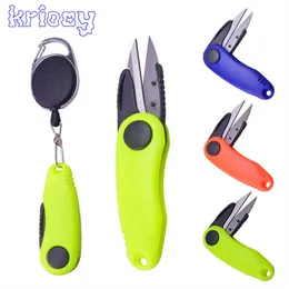 Fiske Quick Knot Tool Kit Räka Form Fold SCISSORS Line Cutter Clipper Nipper Hook Sharpener Tackle