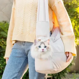 고양이 캐리어 야외 캐리어 숄더 가방 접이식 귀여운 현대 보편적 통기성 배낭 따뜻한 파노라마 보르 사 컨트리 운송 채팅