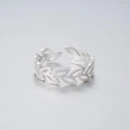 Кольца кластера Shuangshuo, винтажное женское кольцо с перьями, регулируемое обручальное кольцо в форме листа, женские модные свадебные украшения, Anillos Bague