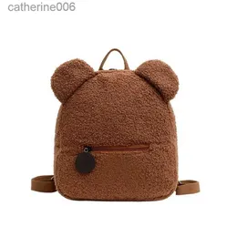 Plecaki niedźwiedzie plecaki przenośne dzieci zakupy podróżne plecaki dla kobiet uroczy niedźwiedź w kształcie ramion plecakl231109