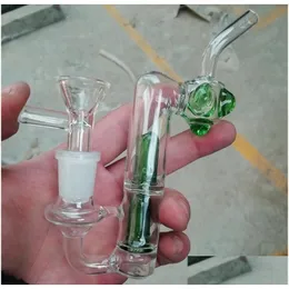 Tubi di fumo Mini Recycler Vetro Acqua Bong Bong Bubbler Percolatore Artigianato 14Mm Joint Narghilè Drop Delivery Giardino domestico Famiglia Dhfib