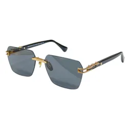 AN DITA GG meta evo rx sunglasses for men mens sunglasses for women rimless uv400 protective black gold dark grey lens fashionable eyeglasses come with original case