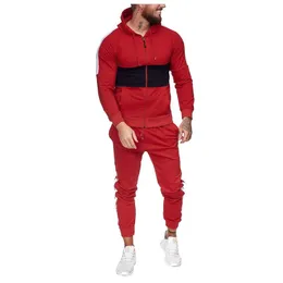 Abbigliamento da jogging Impiombato Stampato Moda Felpe con cappuccio Giacche Cerniera Felpe con cappuccio da uomo Cappotto casual Felpa con cappuccio Abbigliamento streetwear Harajuku Set da uomo 4