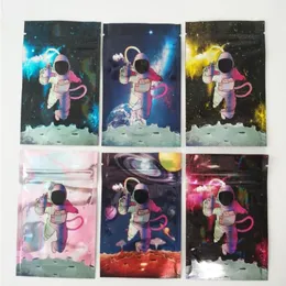 6 typer 35G Mylar Bag California SF Space Astronauter Package Zipper luktsäkra väskor WeEWQ