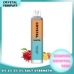 Wholesale Sunfire Crystal 7K 7000 Puff Disposable Vape USA Top Selling OEM/ODM Tornado 7K Puff Adjustable Airflow Type-C Mini E-Cigarette Imini 7000 Disposable Vape