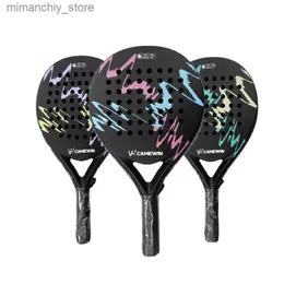 Tennis Rackets Adult Professional Full Carbon Beach Tennis Racket Soft EVA Face Raqueta With Bag Unisex Equipment Padel Racket Q231109