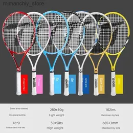 2024 raquetes de tênis raquetes de tênis cantar iniciante colge estudante esportes raquete fa carbono composto doub ultra leve grande lâmina de raquete presente q231109