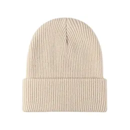 Beanieskull Caps Kadınlar Erkekler Sonbahar Kış Sıcak Beanie Hat Düz Renkli Erkek Streç Örme Tığ işi Beanies Hat Cap Kadınlar Erkekler 231108