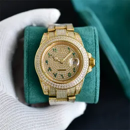 Montre de Luxe Herrenuhren 42 mm 2824 Automatisches mechanisches Uhrwerk 904L-Stahlgehäuse Babysbreath-Diamantuhr Armbanduhren