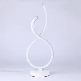 Table Lamps Modern LED Reading Desk Lights Helical Shape Stand Lamp Art Decoration Nightstand Low Energy Consumption For Bedroom