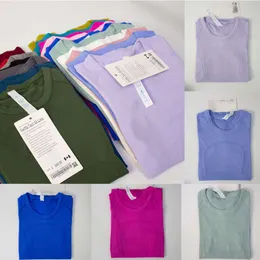 Lulus Yoga T Shirts Womens Wear Swiftlys Tech Ladies Sports Sports Tshirt Shortleeved Tシャツ水分炎症を起こし、ニットハイエラスティックフィットネスファッションティー