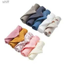 Bibs Burp Cloths 5 Pcs Baby Towels Muslin Cloth Hand Face Wipes Saliva Bib Handkerchief WashclothL231108