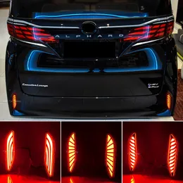 Bil LED -bakre reflektordimma för Toyota Alphard Vellfire 40 Series 2023 2024 Bakre bromsstötfångare