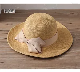 Breda brim hattar strand sommar för kvinnor mode naturlig strå hatt sol kapten kvinnlig båtpanama sombrero mujer fedora capwide