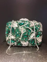 Bolsa de jantar com diamante para banquete, vidro de mão, bolsa de mão feminina completa 231108