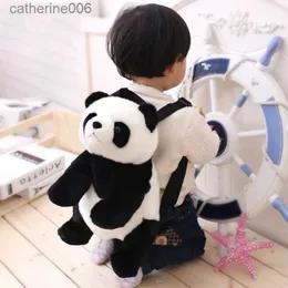 Backpacks Panda Backpacks Stuffed Animal Bag Girls Boys Plush Adjustable Schoolbags Kindergarten Plush Backpack Toys Children GiftsL231108