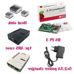 Бесплатная доставка, Великобритания, версия RS Raspberry pi 3, 3 шт., алюминиевый радиатор Raspberry pi 3, корпус из АБС-пластика, вилка зарядного устройства 5V25A для Raspberry p, Великобритания