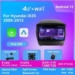 Car Radio 2 Din Android 12 IPS Multimedia Player DSP GPS WIFI Bluetooth Player dla Hyundai IX35 2009-2015