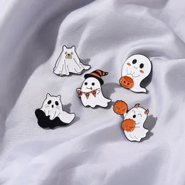 Enamel broszka szpilki Halloweenowe upiorne zestaw dyni estetyczne urocze odznaki klapowe fajne szpilki do plecaków worka do torby kołnierzy