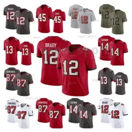 12 Tom Brady-Trikot, Rob Gronkowski, American-Football-Trikots, Julio Jones, Mike Evans, Devin, Weiß, Chris Godwin, Kyle Trask, Antoine Winfield Jr., Lavonte, David Sterns