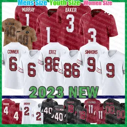 Kyler Murray Maglie da calcio Arizonas Budda Baker Cardinale Dennis Gardeck Kelvin Beachum James Conner Zach Ertz Isaiah Simmons Rondale Moore Marquise Brown 2023