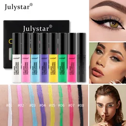 Temmuzstar Renkli Glitter Parlak Güneydoğu Asya Serin Siyah Sıvı Eyeliner Sweat Groope ve Su Geçirmez Renk Eyeliner Seti Toptan