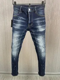 DSQ Phantom Turtle Jeans Män Jeans Mens Luxury Designer Jeans Skinny Ripped Cool Guy Causal Hole Denim Fashion Märke Fit Jean Man Washed Pant 60873