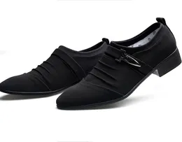 Luxury Męskie Buty na studniowe buty na studni ślubne palce męskie Mężczyzny Mokasyna obuwie przyjęcie mody codzienne wszechstronne proste buty swobodne eu48