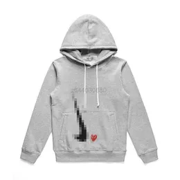 Мужские толстовки с капюшоном Cdg Essentialhoodiy Com Des Garcons Дизайнерская толстовка Mockneck Cdgs Play Big Heart Hoodie на молнии на всю длину Бежевый бренд Essentialhoodies 10 Dp