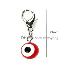 Charms 200 Pz Turco Blu Evil Eye Charms Chiusura a moschettone Ciondola per fare gioielli Risultati 32X11Mm Drop Delivery Gioielli Gioielli Trova Dhmg3