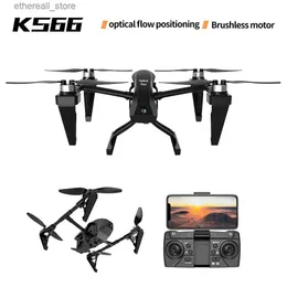 Drones 2023 New KS66 Drone Dual Camera 8K تدفق بصري احترافي Dron Dron Visual Hover Hover Dual Lens Architecture Tosys Q231108