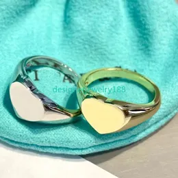 Kutu T tasarımcısı yüzük mücevherleri ile lütfen New York Kalp Takı Yüzüklerine Dönüş Kadın Erkek Band Ring Altın Gümüş Gümüş Gül Renkli Hediye Sarısı