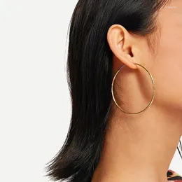 Orecchini a bottone Euramerican che vendono iperboli in lega di grandi cerchi semplici per accessori di gioielli di moda per ragazze