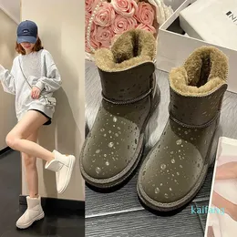 Stivali da neve invernali da donna Short Help Scarpe di cotone antiscivolo calde e imbottite alla moda