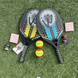 Tennis Rackets CAMEWIN 3K Transparent Carbon Beach Tennis Racket Professional Soft EVA Face Raqueta for Adult Unisex Equipment Padel Racket Q231109