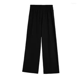 Pantalones de mujer de pierna ancha para estudiantes femeninas en Corea, ropa alta ajustada, holgada, versátil, de 9 puntos, Y2k, verano