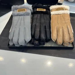 Guantes de invierno para mujer, guantes de lana con punta de los dedos, guantes cálidos de terciopelo de diseñador, guantes cortavientos para ciclismo y motocicleta al aire libre