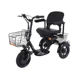 Engelli/yaşlı 3 tekerlek için 12 inç elektrikli üç tekerlekli bisiklet bisikleti Elektrikli Bisikletler 300W 48V Elektrik Mobilite Scooter