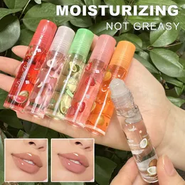 Fruit Lip Gloss Transparent Lip Oil Moisturizing Reducing Lip Lines Nourishes Lips Waterproof Long lasting Liquid Lipgloss