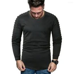 Mäns T-skjortor Bomull Casual T-shirt 2023 Fashion Long Sleeve Tight Thermal Solid T-shirts For Men Winter Fleece Male